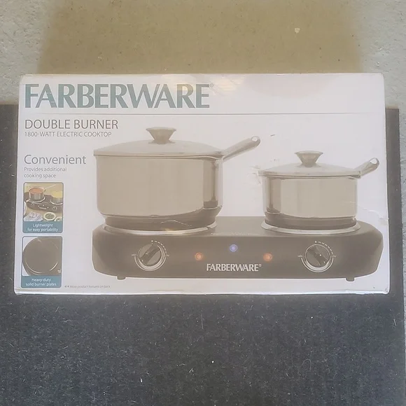 Farberware, Kitchen, Double Burner Electric Cooktop